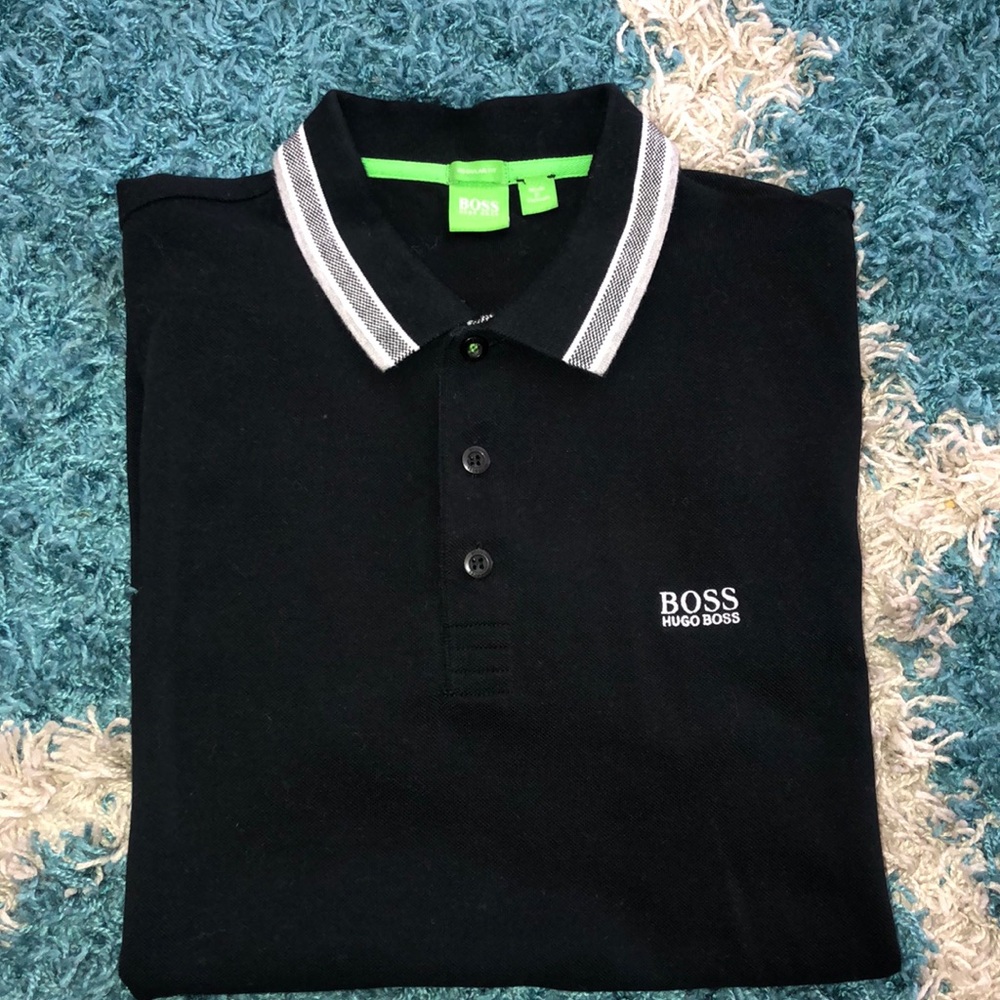 Boss black polo Size L Regular Fit (runs slim)